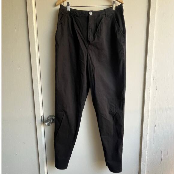 ASOS Tailored Tapered Black Pant Size 10 Pockets Belt Loops - Picture 1 of 12